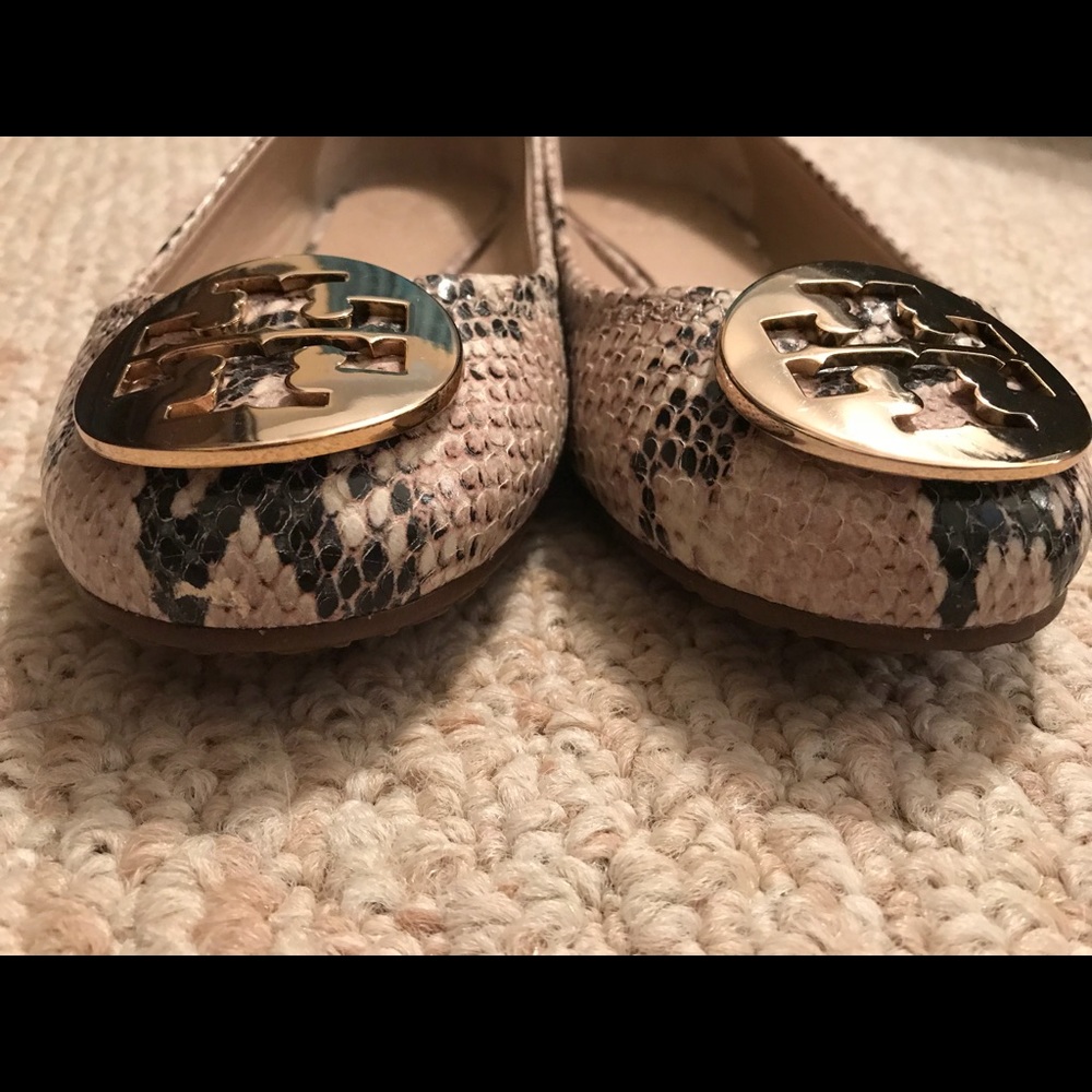 TB snake skin flats